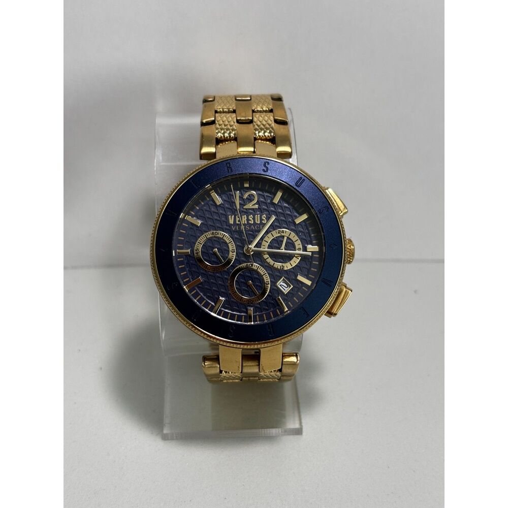 Versus by Versace Gent chrono 44mm gold-tone men's watch, working